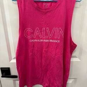Calvin Klein Hot Pink Performance Muscle Tee